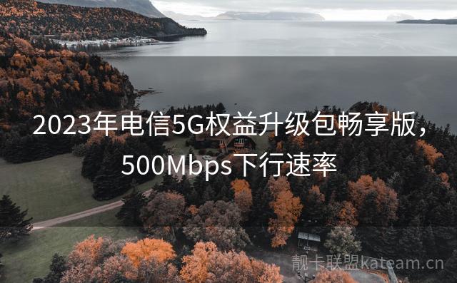 2023年电信5G权益升级包畅享版，500Mbps下行速率
